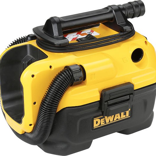 Dewalt Επαναφορτιζόμενη Σκούπα Υγρών / Στερεών Χωρίς Φορτιστή και Μπαταρία με Πλαστικό Κάδο 7.5lt