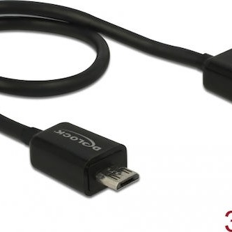 DeLock Regular USB 2.0 to micro USB Cable Μαύρο 0.3m (83570)
