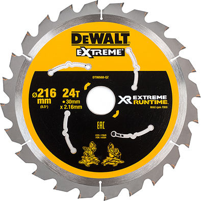 Dewalt Δίσκος Κοπής Ξύλου με 24 Δόντια 216mm DT99568