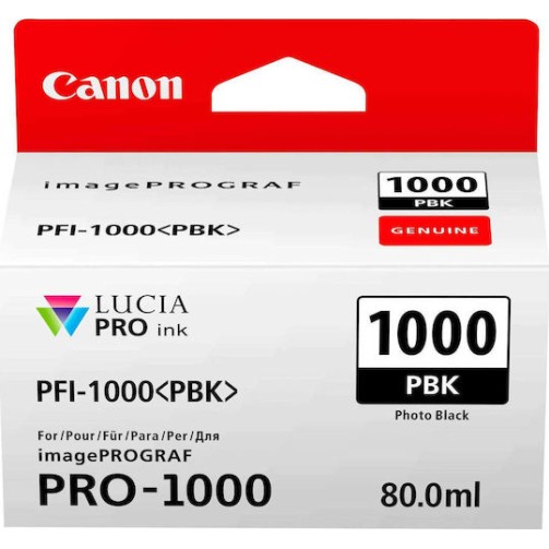 Canon PFI-1000 Γνήσιο Μελάνι Εκτυπωτή InkJet Photo Μαύρο (0546C001)