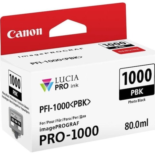 Canon PFI-1000 Γνήσιο Μελάνι Εκτυπωτή InkJet Photo Μαύρο (0546C001)