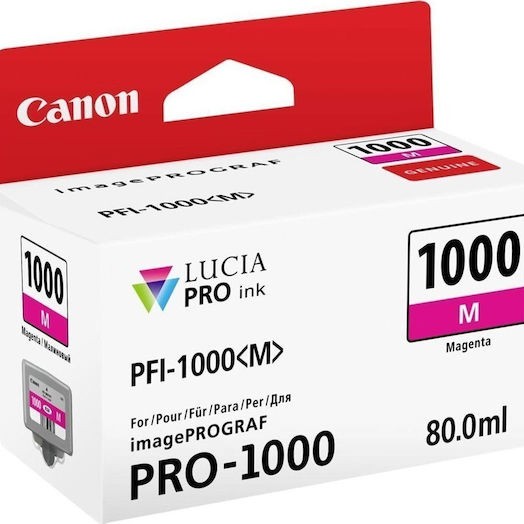 Canon PFI-1000 Γνήσιο Μελάνι Εκτυπωτή InkJet Ματζέντα (0548C001)