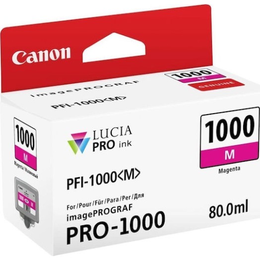 Canon PFI-1000 Γνήσιο Μελάνι Εκτυπωτή InkJet Ματζέντα (0548C001)