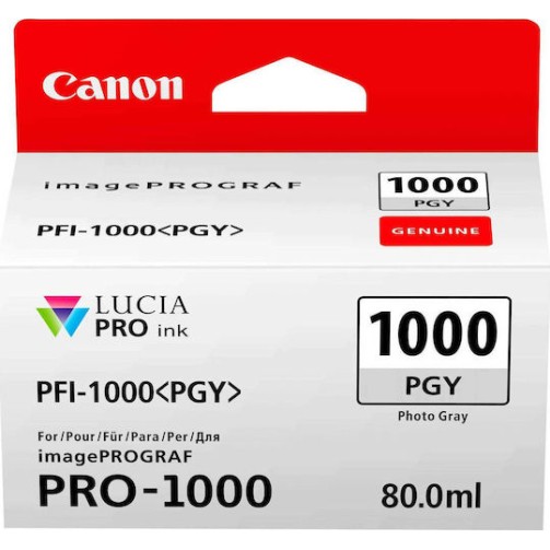Canon PFI-1000 Γνήσιο Μελάνι Εκτυπωτή InkJet Photo Γκρι (0553C001)