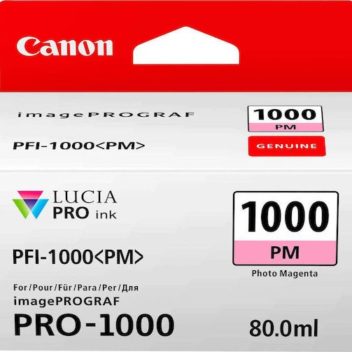 Canon PFI-1000 Γνήσιο Μελάνι Εκτυπωτή InkJet Photo Ματζέντα (0551C001)