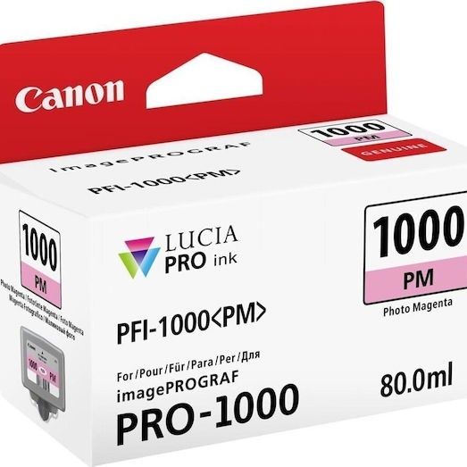Canon PFI-1000 Γνήσιο Μελάνι Εκτυπωτή InkJet Photo Ματζέντα (0551C001)