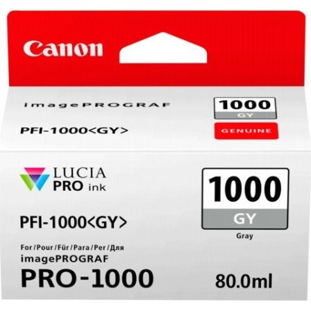 Canon PFI-1000 Γνήσιο Μελάνι Εκτυπωτή InkJet Γκρι (0552C001)