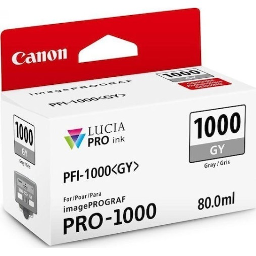 Canon PFI-1000 Γνήσιο Μελάνι Εκτυπωτή InkJet Γκρι (0552C001)
