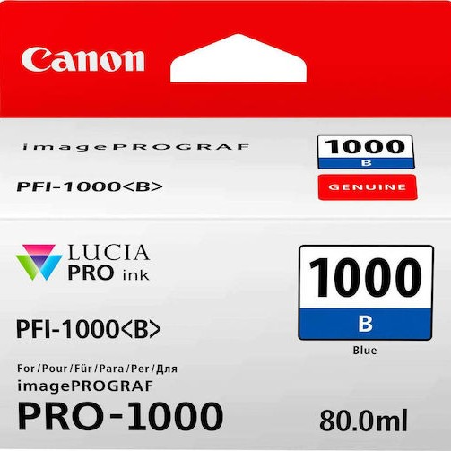 Canon PFI-1000 Γνήσιο Μελάνι Εκτυπωτή InkJet Μπλε (0555C001)