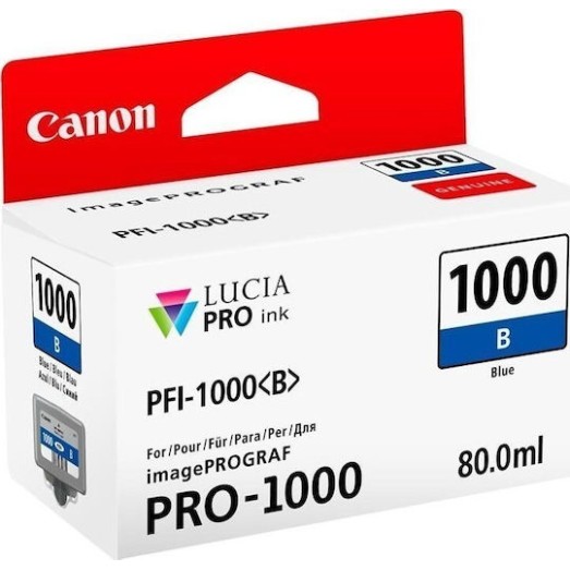 Canon PFI-1000 Γνήσιο Μελάνι Εκτυπωτή InkJet Μπλε (0555C001)
