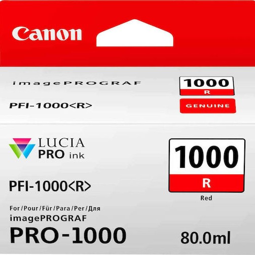 Canon PFI-1000 Γνήσιο Μελάνι Εκτυπωτή InkJet Κόκκινο (0554C001)