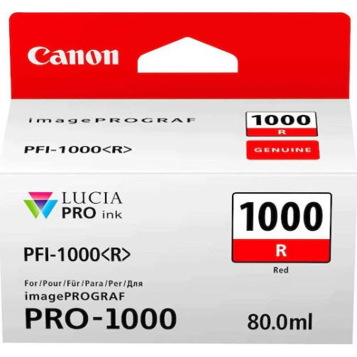 Canon PFI-1000 Γνήσιο Μελάνι Εκτυπωτή InkJet Κόκκινο (0554C001)