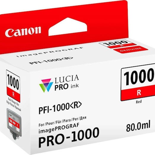 Canon PFI-1000 Γνήσιο Μελάνι Εκτυπωτή InkJet Κόκκινο (0554C001)