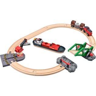 Brio Toys Cargo Harbour Σετ με Τρενάκι για 3+ Ετών
