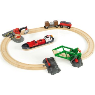 Brio Toys Cargo Harbour Σετ με Τρενάκι για 3+ Ετών