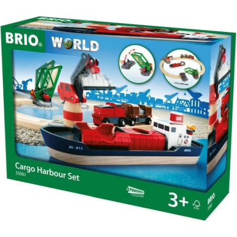 Brio Toys Cargo Harbour Σετ με Τρενάκι για 3+ Ετών