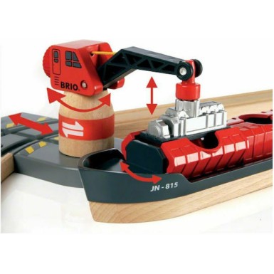 Brio Toys Cargo Harbour Σετ με Τρενάκι για 3+ Ετών