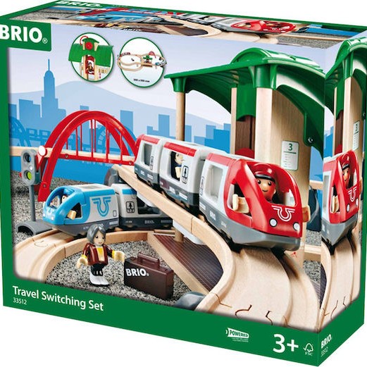 Brio Toys Travel Switching Σετ με Τρενάκι για 3+ Ετών
