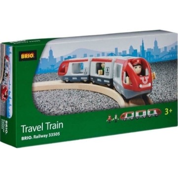 Brio Toys Travel Σετ με Τρενάκι από Ξύλο για 3+ Ετών
