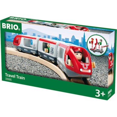 Brio Toys Travel Σετ με Τρενάκι από Ξύλο για 3+ Ετών