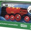Brio Toys Mighty Red Action Locomotive Τρενάκι με Ήχο και Φως για 3+ Ετών