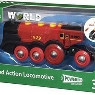 Brio Toys Mighty Red Action Locomotive Τρενάκι με Ήχο και Φως για 3+ Ετών