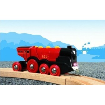 Brio Toys Mighty Red Action Locomotive Τρενάκι με Ήχο και Φως για 3+ Ετών