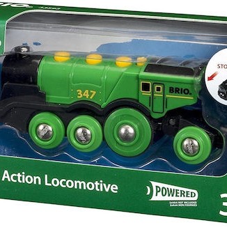 Brio Toys Big Green Action Locomotive Τρενάκι με Ήχο και Φως για 3+ Ετών