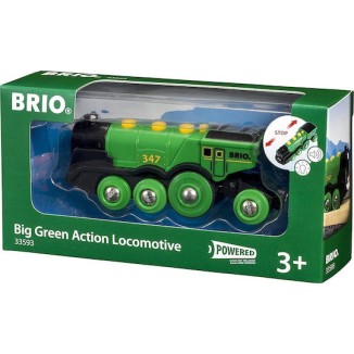 Brio Toys Big Green Action Locomotive Τρενάκι με Ήχο και Φως για 3+ Ετών
