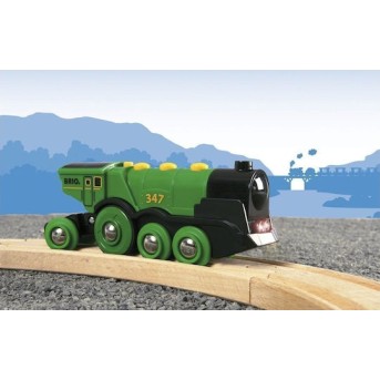 Brio Toys Big Green Action Locomotive Τρενάκι με Ήχο και Φως για 3+ Ετών