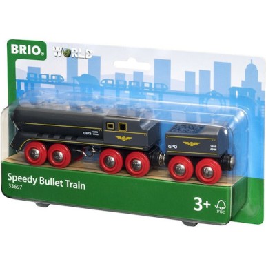 Brio Toys Speedy Bullet Train Τρενάκι από Ξύλο για 3+ Ετών