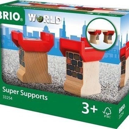 Brio Toys Super Supports Ράγες Σιδηρόδρομου