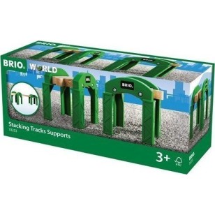 Brio Toys Stacking Track Supports Ράγες Σιδηρόδρομου από Ξύλο