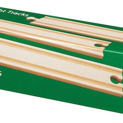 Brio Toys Long Straight Tracks Ράγες Σιδηρόδρομου από Ξύλο