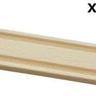 Brio Toys Long Straight Tracks Ράγες Σιδηρόδρομου από Ξύλο