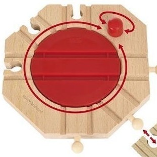 Brio Toys Mechanical Turntable Σετ με Τρενάκι από Ξύλο για 3+ Ετών