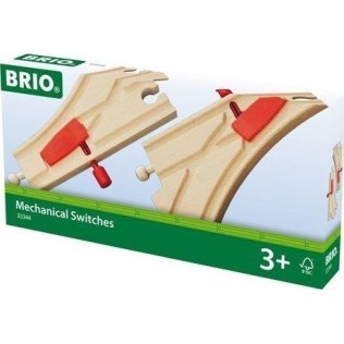 Brio Toys Mechanical Switches Ράγες Σιδηρόδρομου για 3+ Ετών