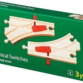 Brio Toys Mechanical Switches Ράγες Σιδηρόδρομου για 3+ Ετών