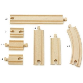 Brio Toys Expansion Pack Beginner Ράγες Σιδηρόδρομου για 3+ Ετών