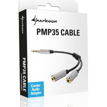 Sharkoon PMP35 Μετατροπέας 3.5mm male σε 3.5mm 2x female