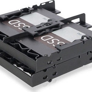 Icy Dock Flex-Fit Quattro Quattro 4x 2.5 Inch HDD/SSD Bracket for External 5.25 Inch Bay Μαύρο (MB344SP)