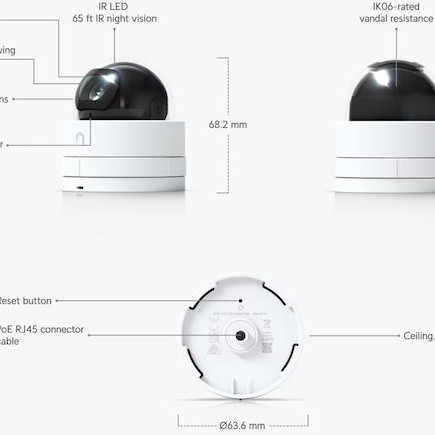 Ubiquiti UVC-G5-Dome-Ultra IP Κάμερα Παρακολούθησης Full HD+ 4MP με Αμφίδρομη Επικοινωνία