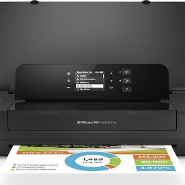 HP OfficeJet 200 Mobile Έγχρωμoς Εκτυπωτής Inkjet με WiFi και Mobile Print
