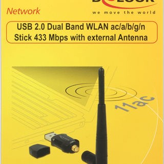 DeLock 12462 Ασύρματος USB Αντάπτορας Δικτύου με Αποσπώμενη Κεραία 433Mbps
