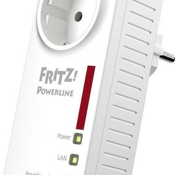 AVM Fritz!Powerline 1220E Powerline για Ενσύρματη Σύνδεση με Passthrough Πρίζα και 2 Θύρες Gigabit Ethernet