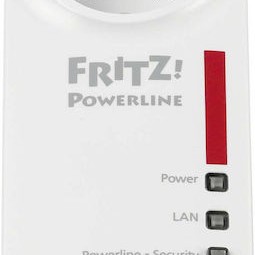 AVM Fritz!Powerline 1220E Powerline για Ενσύρματη Σύνδεση με Passthrough Πρίζα και 2 Θύρες Gigabit Ethernet