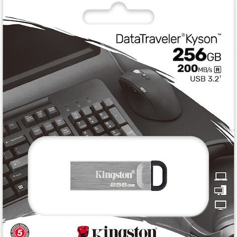 Kingston Datatraveler Kyson 256GB USB 3.2 Stick Μαύρο