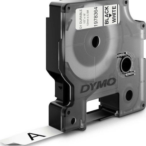 Dymo Ταινία Ετικετογράφου 5.5m x 12mm σε Λευκό Χρώμα