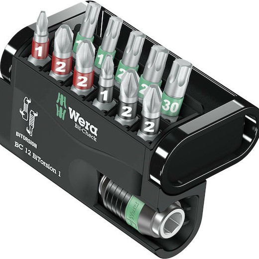 Wera Σετ 12 Μύτες Κατσαβιδιού Bit-Check 12 BiTorsion 1