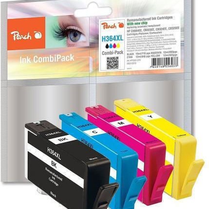 Peach Πακέτο Συμβατών Μελανιών Εκτυπωτή InkJet HP 364XL Πολλαπλό (Color) / Μαύρο
